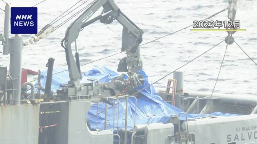 Mỹ tiếp tục điều tra vụ máy bay Osprey rơi ở vùng biển phía Tây Nhật Bản